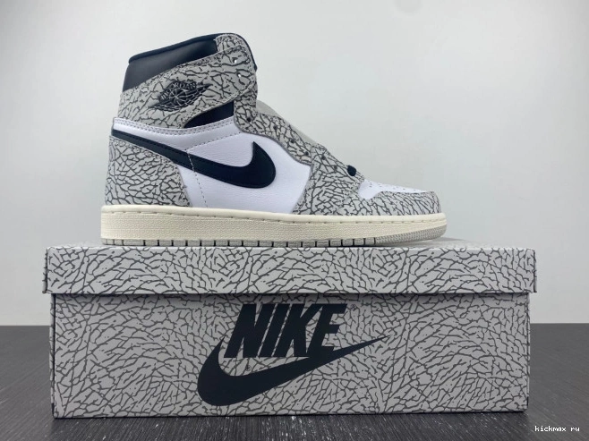 Cheap MAX White Jordan 1 High OG DZ5485-052 Air Cement 0711